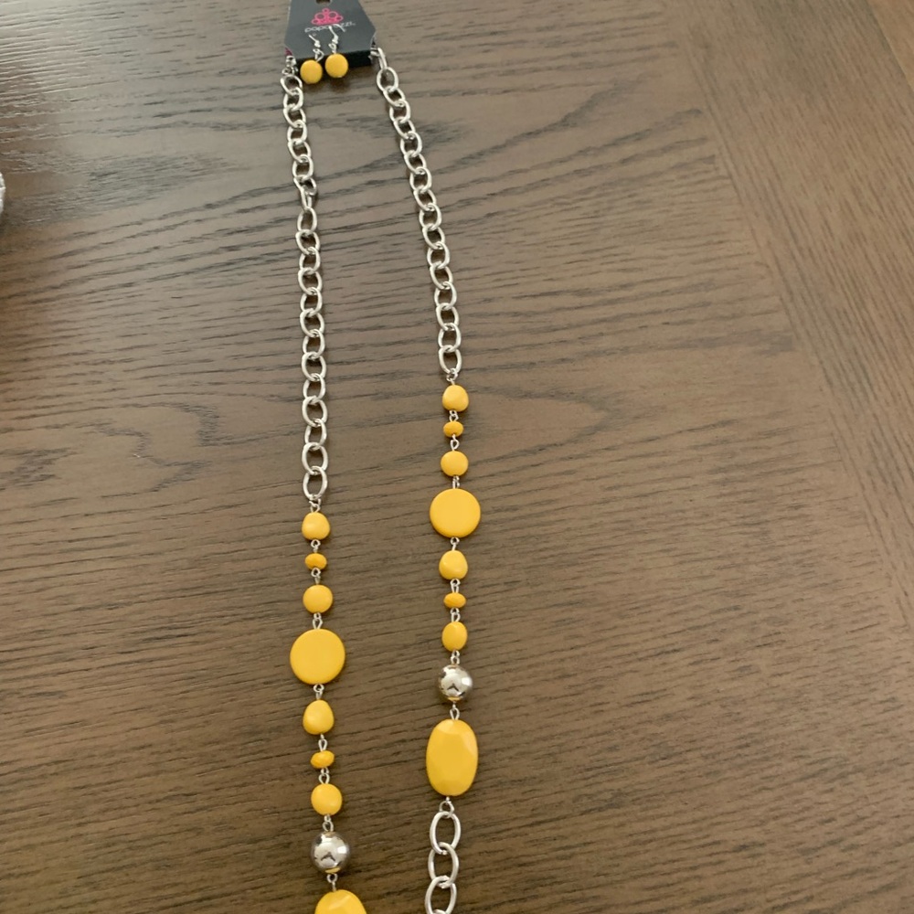 Yellow and Silver Necklace